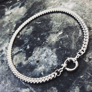 Silver Curb Chain Choker