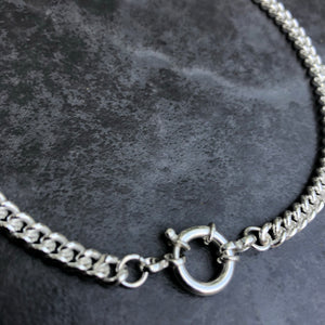 Silver Curb Chain Choker